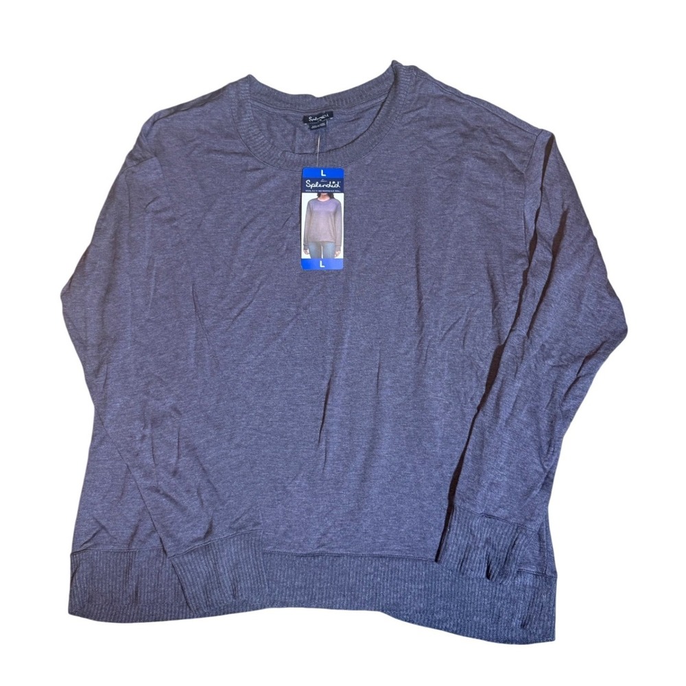 Splendid Women's Purple Pullover Long Sleeve Sweater Top L